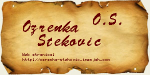 Ozrenka Steković vizit kartica